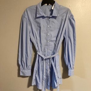 Powder blue button down.
